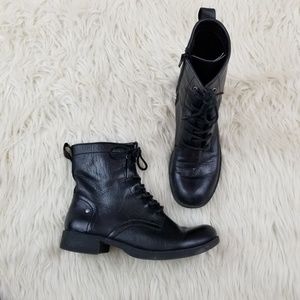 NINE WEST | Leather Combat Boots